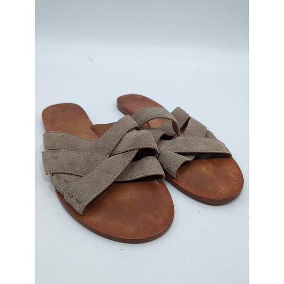 Frye Shoes - FRYE Criss Cross Slide Sandal Women's size 10M Casual Summer Leather